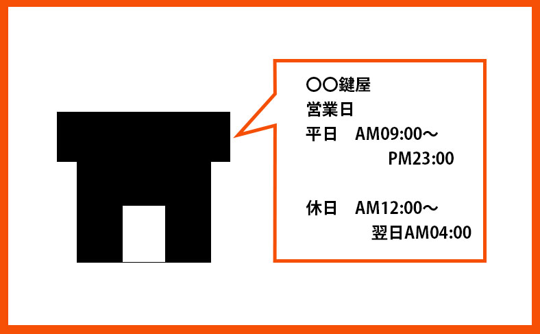 鍵屋の営業時間