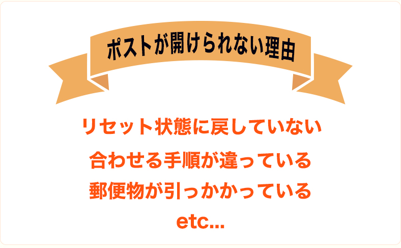 「ダイヤル式のポストが開けられない理由