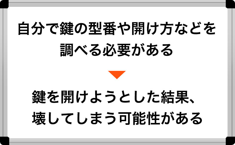 自分で鍵開けするデメリット